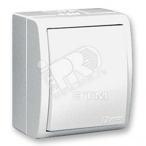 Выключатель 1-кл. ОП 15 Aqua 10А IP54 винтов. зажим бел. 1594101-030, Выключатель одноклавишный, IP54, 10А 250В, винтовой зажим, S15 Aqua, белый