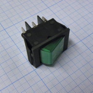 SWR 202-2A7 Ч/З IRS, Переключатель клавишный с подсветкой