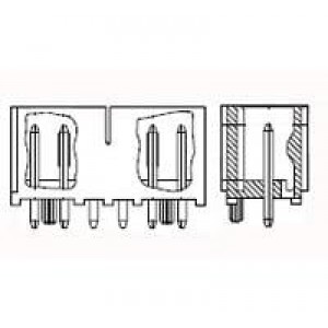 2-647127-4, Проводные клеммы и зажимы 04P MTA156 SHRD HDR ASSY LF