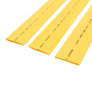 Трубка термоусадочная ТУТ нг 40,0/20,0 желтая, термоусаживаемая трубка в метровой нарезке, не поддерживает горение