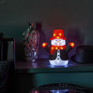 Фигура светодиодная Снеговик 24 светодиода 27*17*30 см цвет свечения-белый IP20 ULD-M2730-024/STA WHITE IP20 SNOWMAN 09557