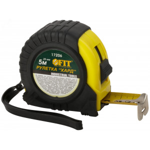 Рулетка прорезиненный корпус ""Хард"" 5 м x 25 мм 17206