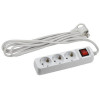 Удлинитель 3х3м с заземл. 10А IP20 UX-3es-3m ПВС 3х0.75 с выкл. Б0035751
