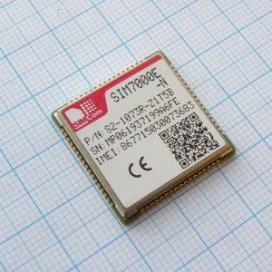 SIM7000E-N, LTE модуль, размеры 24x24x2.6 мм