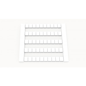 Маркировка (в кассетах) DEK6-50P-19-00Z(H), Кассета с шильдиками для клемм WS…, сечением 4 мм кв., боковая, 50 шильдиков, чистая, размер шильдика: 5,8х5,5 мм, цвет белый