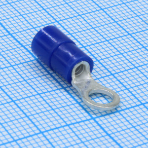 Наконечник кабельный кольцевой изолированный НКИн 2.5-4 серия ПРОФИ, Наконечник кабельный кольцевой изолированный с нейлоновой манжетой, сечение 1-2.5мм2 под М4