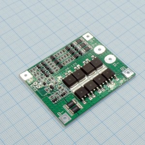 Модуль защиты Li-Ion акк.BMS на 3 банки, Напряжение 11,1В, 12В, 12,6В; ток разряда 25А; ток КЗ 75А; отключение заряда при напряжении на банке 4.28В; защита при снижении напряжения на банке до 2.9В; размеры 56х45х1.2мм