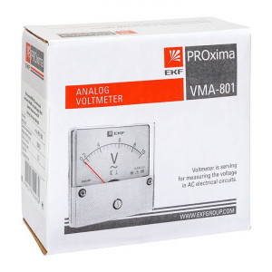 Вольтметр VMA-801 аналоговый на панель (80х80) круглый вырез 500В прямое подкл. PROxima vma-801-500