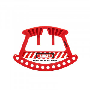 gwrB41, Держатель для замков и бирок, нейлон, количество отверстий для замков – 12, цвет – красный, 1 шт/упак