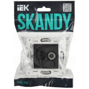 SKANDY Розетка двойная TV+RJ45 кат.5E SK-A14T титан IEK SK-AK20-1-K48