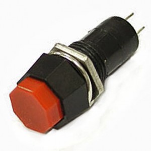 PBS-14A ON-OFF КРАСНЫЙ, Кнопочный переключатель PBS-14A, ON-OFF, красный