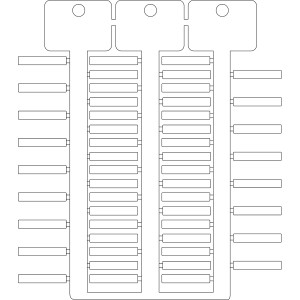 brdSA4223, Жесткая вставка для контейнеров Ademark, белая, размер: 4х23мм, 1020шт/упак.