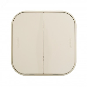 Выключатель 2-кл. ОП Quteo 10А IP20 10AX сл. кость Leg 782232