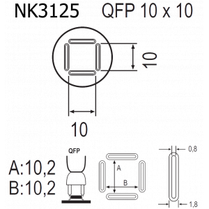 QUICK NK3125, Насадка для термофена в паяльных станциях серий Quick712, Quick713, Quick856AX, Quick856AE, Quick861DW, Quick861DE