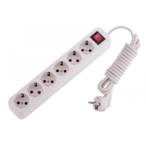 Удлинитель 6х3м с заземл. 16А IP20 Lila с выкл. 720-0603-602