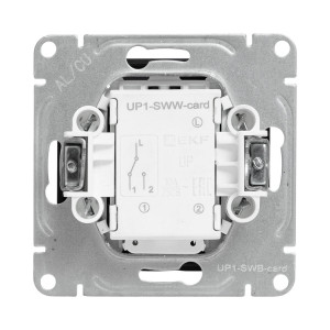 Механизм выключателя, карточный, с подсветкой, ч-рный Эпика EKF UP1-SWB-card