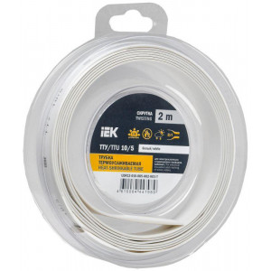 Трубка термоусадочная ТТУ нг-LS 10/5 бел. (уп.2м) UDR12-010-005-002-K01-T