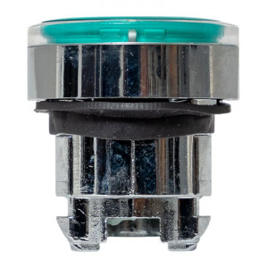 Исполнительный механизм кнопки XB4 зеленый плоский возвратный без фиксации, с подсветкой IP65 EKF XB4BW-G-65