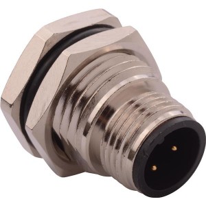 860-003-113R004, Цилиндрические метрические разъемы M12 3 Pos M Pan mnt thru hole