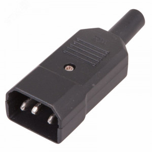 Сетевой разъем на кабель вилка тип C14, Разъем питания серии AC, вилка 3-х полюсная на кабель, 10А 250В