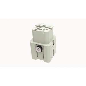 DA-004-FS, Розеточная контактная вставка, пружинная фиксация, 4 полюса + РЕ, 400 V, 10 А, сечение обслуживаемых проводников 0.5-2.5 мм. кв., тип покрытия контактов: серебро, серия DA