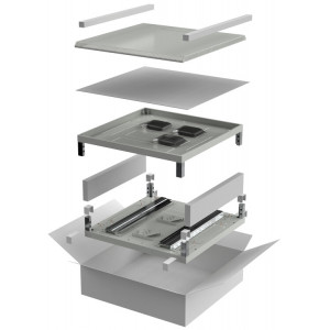 LINEA N Компл. осн. и крыша 800х800мм шкафа 18-27U сер. LN35-YYX88-Y