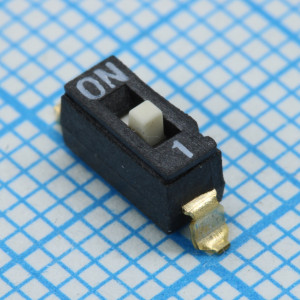 L-KLS7-KL-01-N-00, Переключатель движковый горизонтальный (ON-ON), 1 переключатель 0.1A 50VDC, высота движка 3.6мм