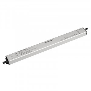 Блок питания ARPV-LG24160-LINEAR-PFC (24V, 6.7A, 160W) 034890, Источник напряжения с гальванической развязкой для светодиодных изделий. Входное напряжение 220-240 VAC. Выходные параметры: 24 В, 6.7 А, 160 Вт. Встроенный PFC >0.95. Тонкий металлический корпус IP67. Вход: 220-240VAC. Выход: 24VDC. Размер 350х30х21 mm..