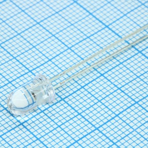 FYL-5013BC, Светодиод 5 мм,  суперяркий синий, прозрачный, 470 нм, 1000 мКд, 20°