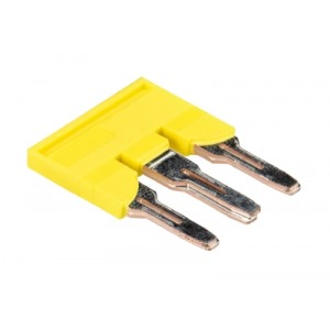 Соединительная перемычка IVB WKFN 6 - 3, Соединительная перемычка, 3 полюса, изолированная, вилочная, для клемм: WT 6, цвет: желтый