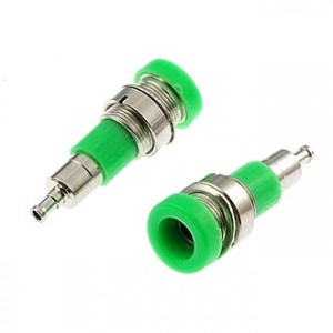 Z010 4MM PANEL JACK GREEN, Гнездо Z010 4 мм на панель jack зеленый, на панель под пайку