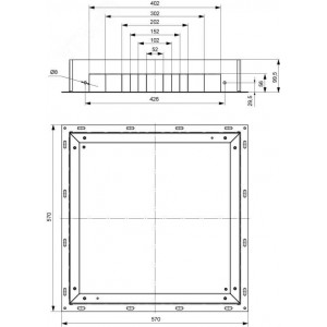 Опалубка для лючка металлическая 88234