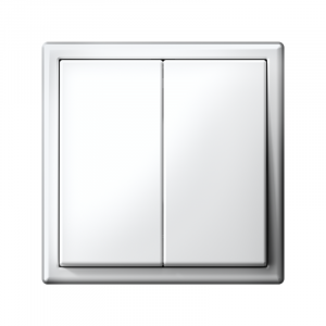 ARTGALLERY 2-клавишный ПЕРЕКЛЮЧАТЕЛЬ, 10АХ, механизм, быстрозажимные клеммы, БЕЛЫЙ GAL000165S