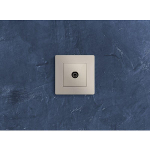 ETIKA Розетка телевизионная TV проходная 15дБ слоновая кость 672363