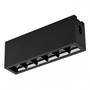 Светильник CLIP-38-LASER-S171-6W Day4000 (BK, 36 deg, 24V) 028959, Подвесной/накладной светильник для системы CLIP 38мм, 6Вт. Цвет свечения ДНЕВНОЙ 4000K, световой поток 460 лм, угол 36°, CRI>90. Корпус прямоугольный, металл, цвет черный, IP40. Размеры LxWxH 171x38x64мм. Входное напряжение DC24V, мощность 6Вт