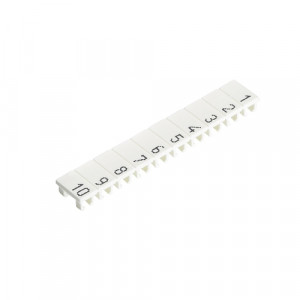 Маркировка для клемм (полоска) 9705A/5/10 B 111-120, Маркировочные шильдики, для клемм сечением 2,5 мм.кв., боковая / верхняя, 10 шильдиков, нанесенные символы: 111...120, с горизонтальным расположением, размер шильдика: 4,8 x 8,3 мм, цвет: белый