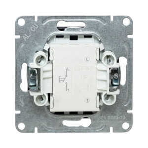 Механизм выключателя, одноклавишный, кнопочный, графит Эпика EKF UP1-SWG-13