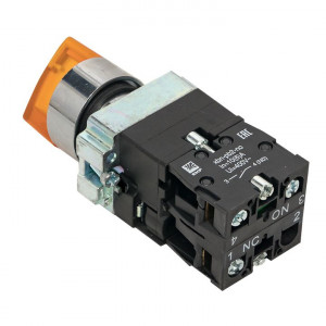 Переключатель BD33 3P c желтой подсветкой 230В NO PROxima xb2-bk33-y-230