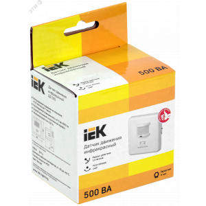 Детектор движения ДД 035 500Вт угол обз. 140град. дальн. 12м IP20 бел. LDD12-035-500-001