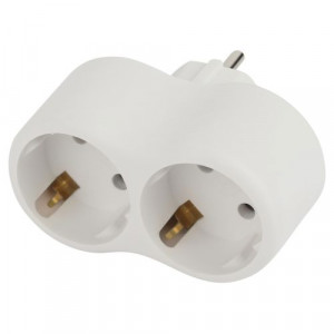 Разветвитель 2-м с заземл. 16А IP20 SPx-2e-W бел. Б0053478