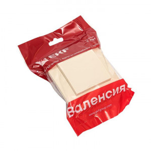 Розетка 1-м СП Валенсия 16А с заземл. с крышкой защ. шторки крем. PROxima EWV10-124-20