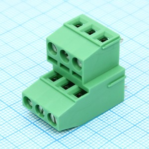 MKKDS 1.5/ 3, Клеммы для печатной платы, номинальный ток: 17,5 A, расчетное напряжение (III/2): 400 В, номинальное сечение: 1,5 мм?, размер шага: 5 мм, полюсов: 3, тип подключения: Винтовой зажим с натяжной гильзой