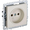 Розетка BRITE РС10-1-0-БрКр 10А без заземл. без защ. шторок беж. BR-R10-10-K10