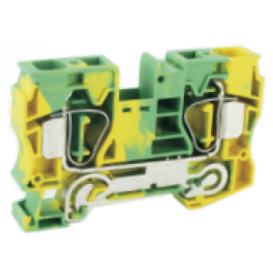 Заземляющая клемма UJ5-16JDE, Заземляющая клемма, тип фиксации провода: пружинный, номинальное сечение: 16 мм кв., ширина: мм, цвет: желто-зеленый, тип монтажа: DIN35, стандарт GB/T14048.1,