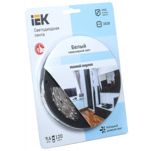 Лента LED 5м блистер LSR-3528W120-9.6-IP20-12V eco LSR1-2-120-20-1-05