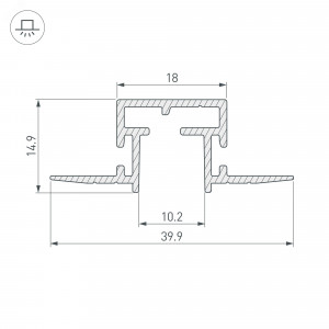 Экран матовый PIK-3000 OPAL 045494, Экран матовый для профиля PIK. УФ-защита. Длина 3000 мм, цена за 1 метр. Светопропускание 55%.