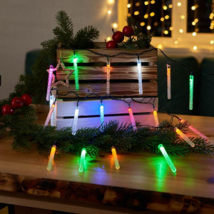 Гирлянда светодиодная Палочки с пузырьками 20 палочек, цвет: мультиколор, 2 метра 303-037