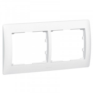 Рамка 2п гор Белая GL 771002