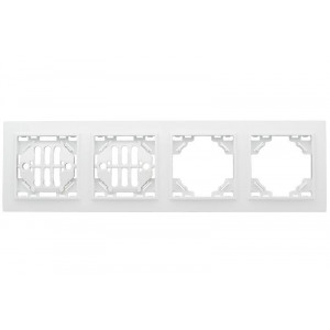 Рамка 4-м Минск горизонтальная бел. Basic ERM-G-304-10