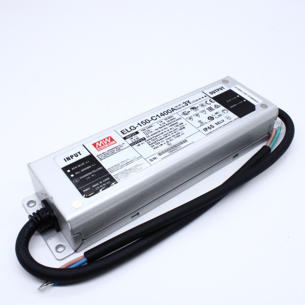 Изображение товара Источник питания MEAN WELL ELG-150-C1400A-3Y 149.8Вт IP65 для промышленного применения